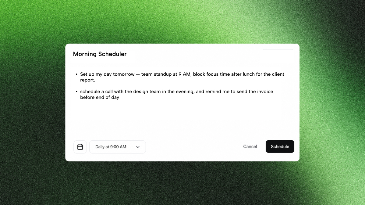 Autonomous Scheduler